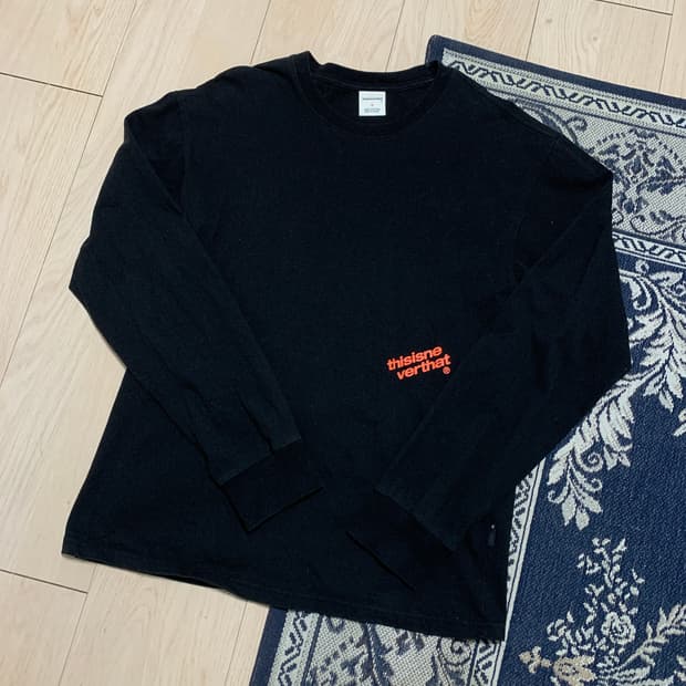 Thisisneverthat 검정 롱슬리브 긴팔 티셔츠 M