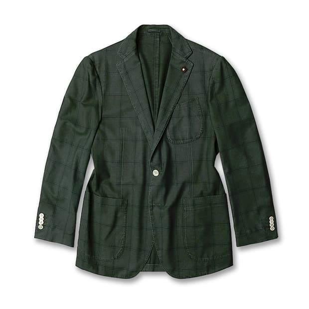 라르디니 [Lardini] 에르메네질도 제냐 체크 딥 그린 자켓