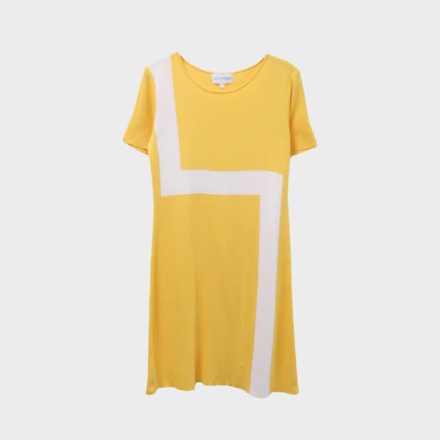 꾸레쥬 니트 반팔 원피스 66198