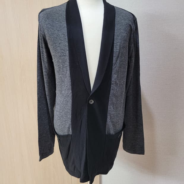 켈번 KELBURN 남자 원버튼 숄 가디건 100 블랙