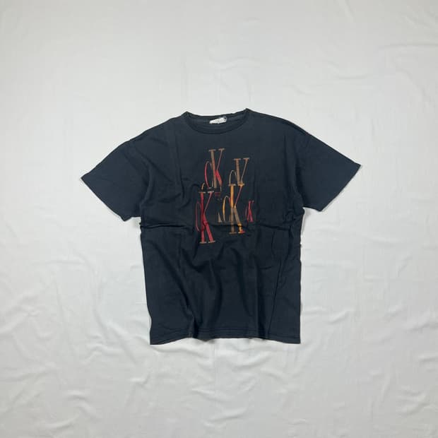 90‘s 95년도 캘빈클라인 ck 로고 반팔티