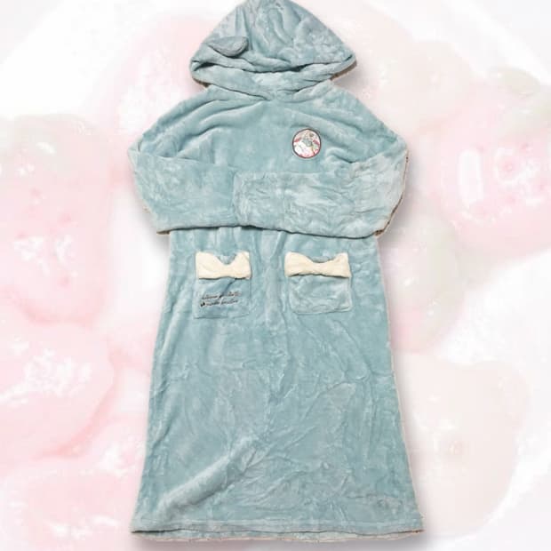 빈티지 시나모롤 네코미미 후드 룸웨어 원피스