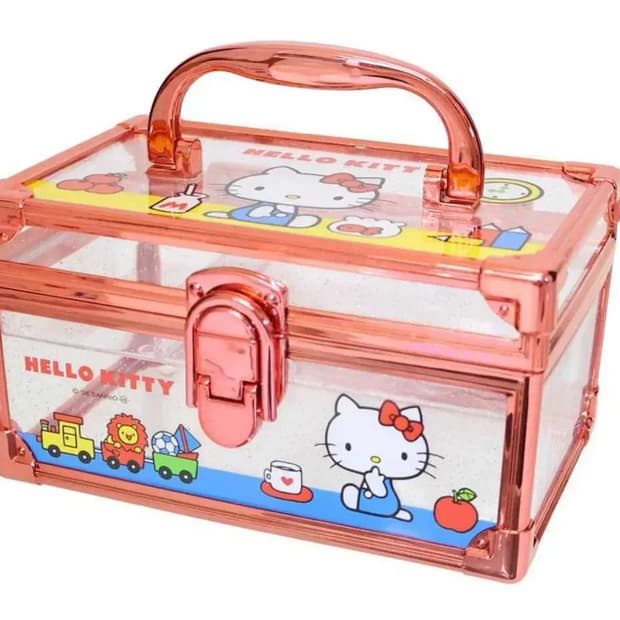 산리오 레드 헬로키티 버니티 케이스 보관함 정리함 수납함(새상품)