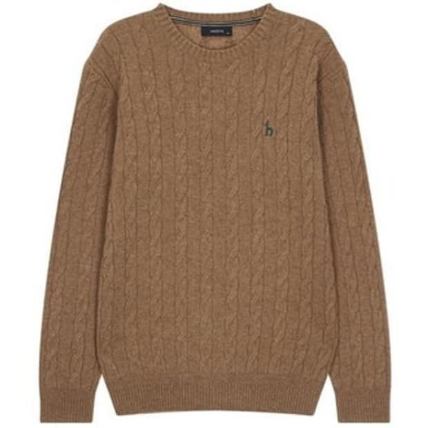 헤지스 퍼피 자수 크루넥 울 니트