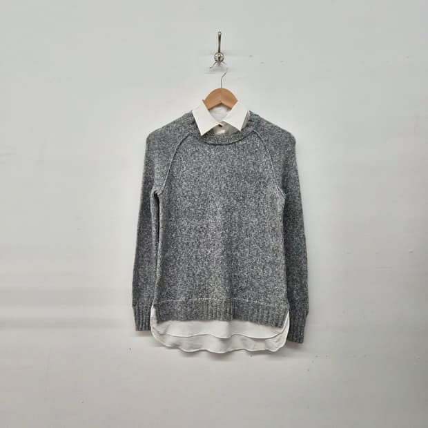 폴로 랄프로렌 회색 레이어드 스타일 니트 남성 XS