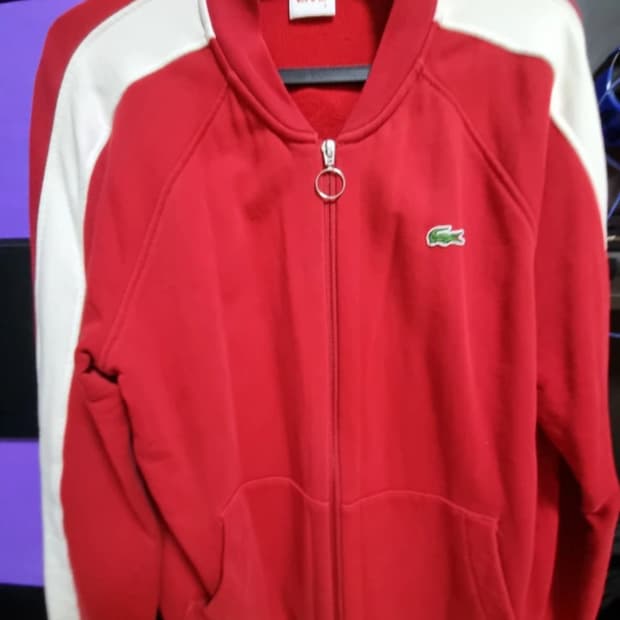 라코스테 라이브 레드 트랙탑