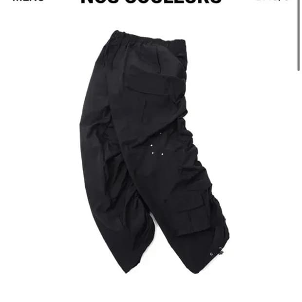 PUPA SHIRRING CARGO PANTS BLACK