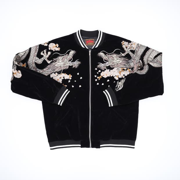 XXL 오니데님 벨벳 드래곤 자켓 0224H1