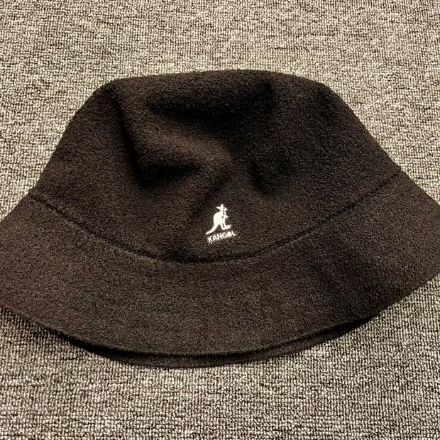 캉골 타월 버킷햇 블랙 