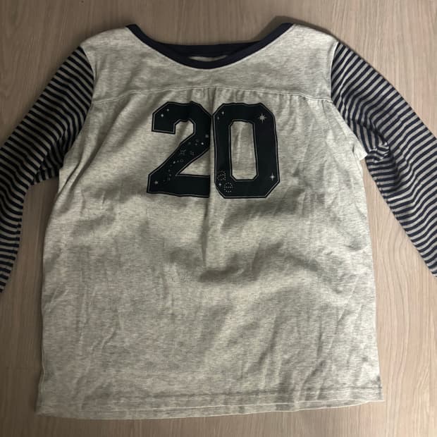 aeae 스트라이프 콤비 티 네이비