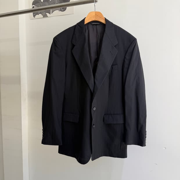 VINTAGE (Made in USA) 2버튼 스트라이프 자켓