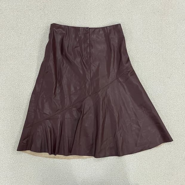 77 셀렙샵 레더 미드 스커트 치마 0219M