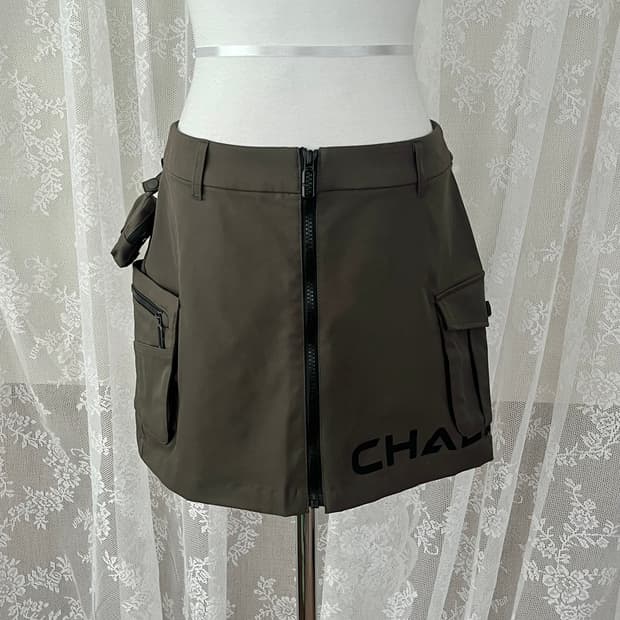 M) 챌린저 골프웨어 카고 미니 스커트 카키