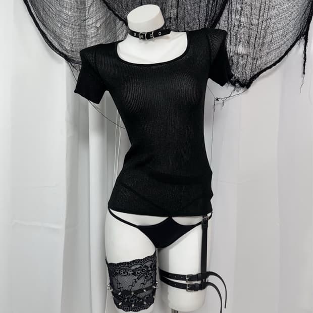 glitter knit t-shirt