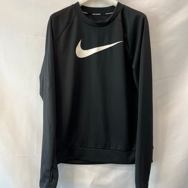 나이키 러닝 블랙 드라이핏 긴팔 티셔츠 M
