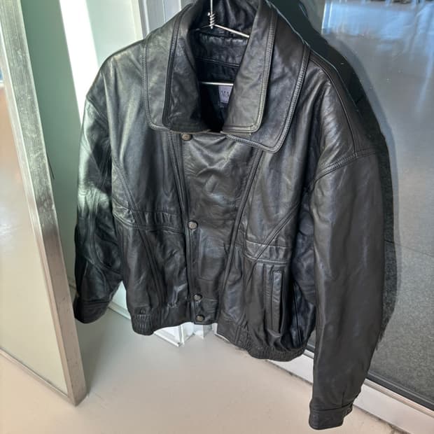 Vintage manifesto Leather Jacket