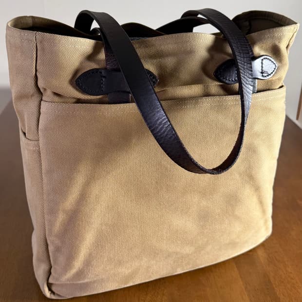 Filson Rugged Twill Open Tote Tan 260급