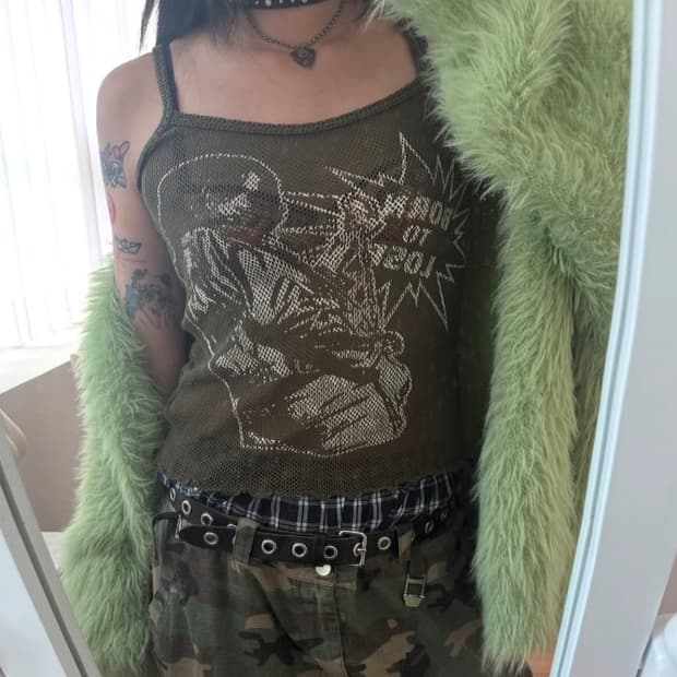 히스테릭글래머 매쉬 나시 탑