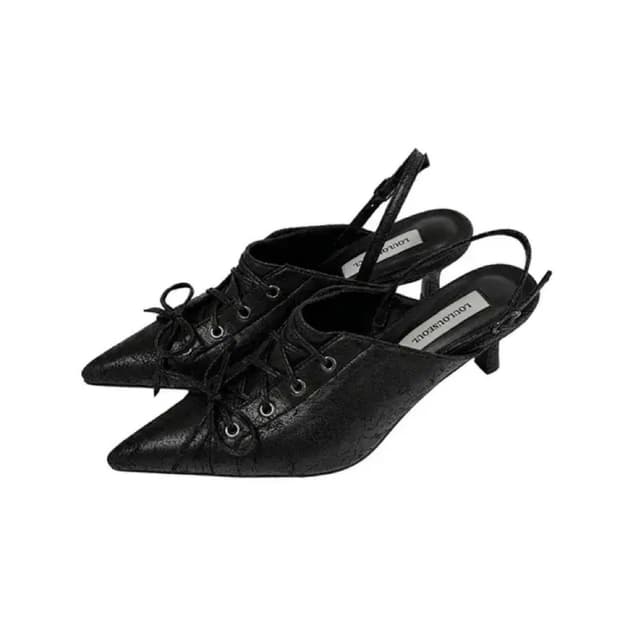 (새상품) 루루서울 boggy slingback 슬링백 힐 235 블랙