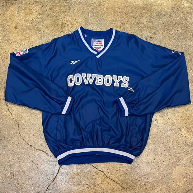 레어 미국 빈티지 NFL COWBOY 카우보이 풀오버 바람막이