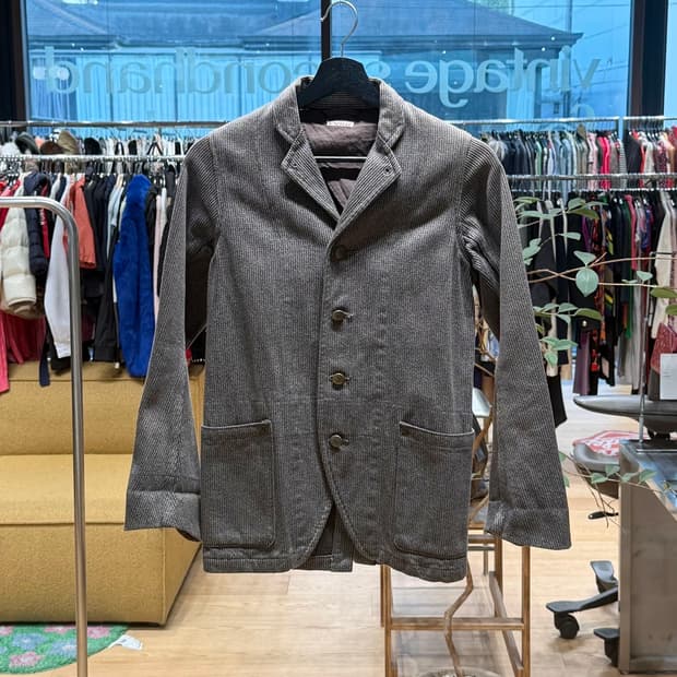 캐피탈 브라운 코듀로이 4b 블레이저 자켓 