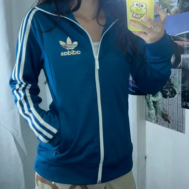 (핏보장)아디다스 유로파 청록 블루 져지 트랙탑