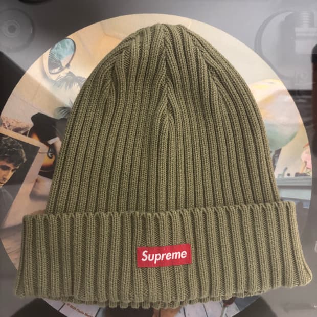 슈프림 25ss 박스로고 비니 올리브