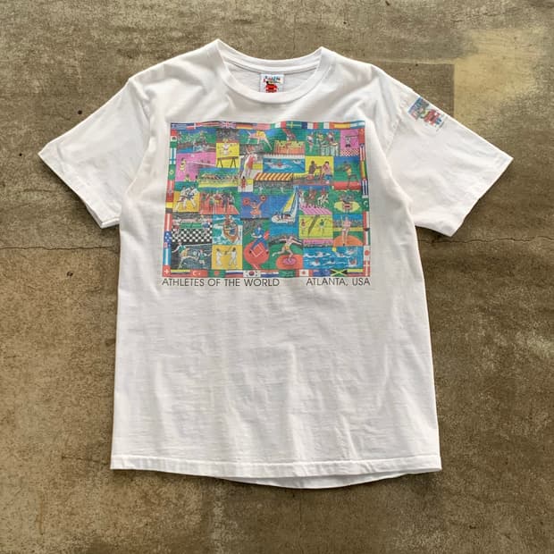 90s 애틀란타 올림픽 일러스트 by 팻 싱어 프린팅 티셔츠