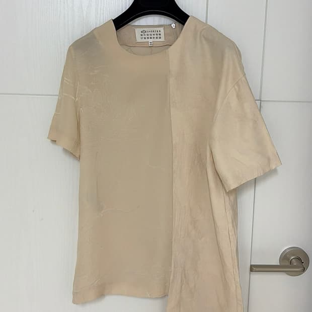 Maison Margiela 실크 믹스 비대칭 블라우스 55 정품