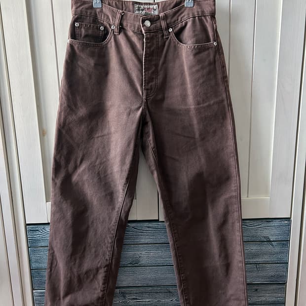 스투시 클래식 진 캔버스 브라운 30 사이즈