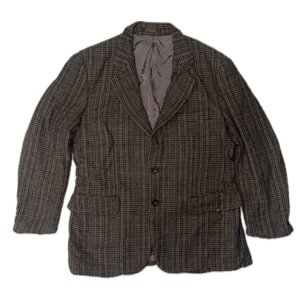 빈티지 체크 블레이저 자켓