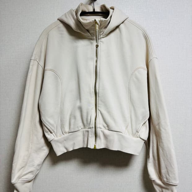 Lululemon 크롭 후드 짚업 스웻셔츠