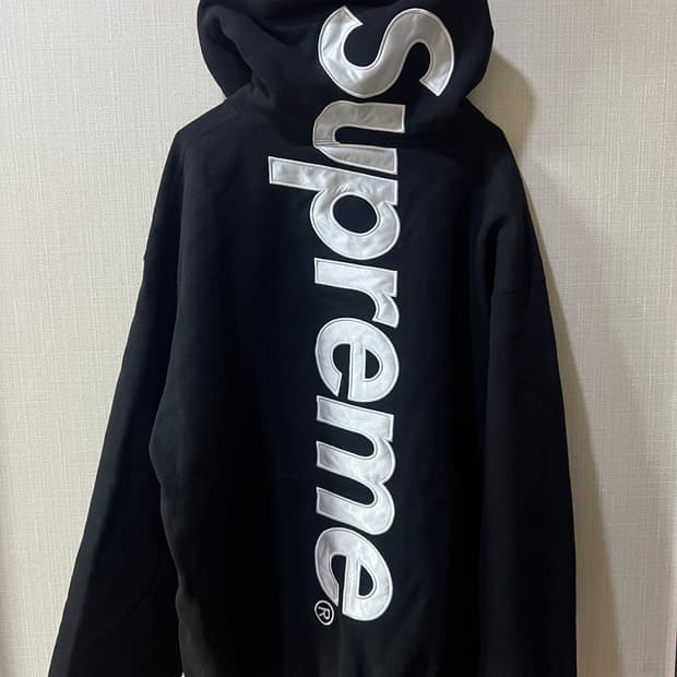 [새상품] 슈프림supreme 블랙 사틴 후드