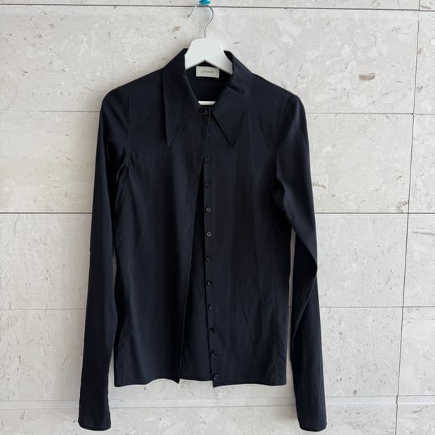 르메르 Lemaire 실크 블랜드 크레이프 셔츠  컬러 BK 사이즈 S