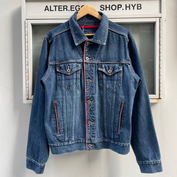 Nautica Red Stitch Denim Trucker Jacket 