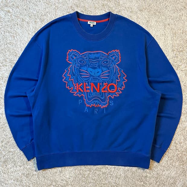 겐조 KENZO 타이거 맨투맨 로얄블루