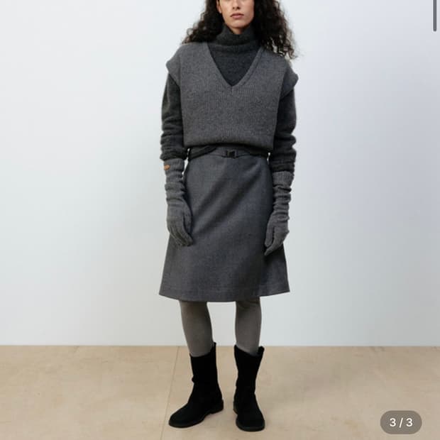 르917 스트링 터틀넥 차콜 36 