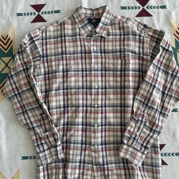 RRL 린넨코튼 체크셔츠(M)
