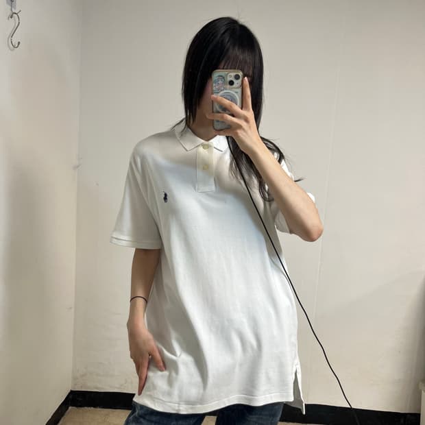 Polo Ralph Lauren White Collar T-Shirt
