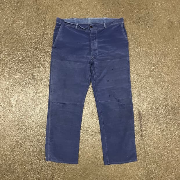 70s 빈티지 몰스킨 프렌치 워크 팬츠 (37“)