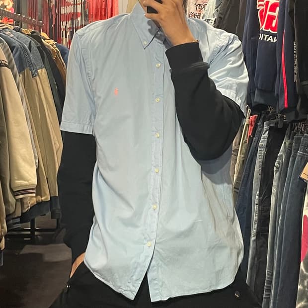 [IM] polo 폴로 하늘 반팔셔츠