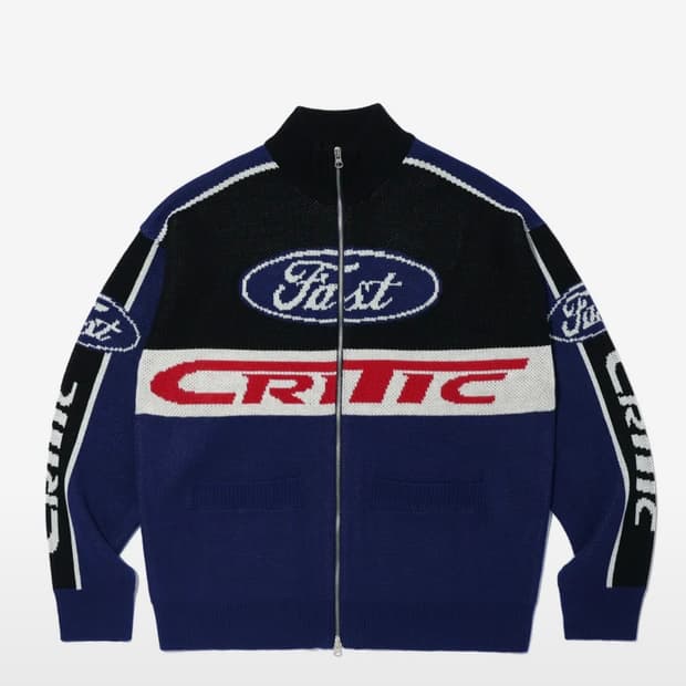 크리틱RACING ZIP-UP KNIT NAVY m사이즈
