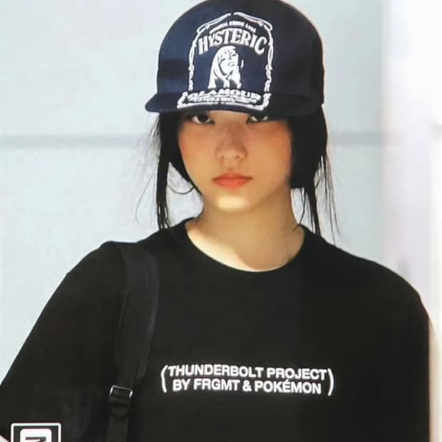 히스테릭글래머 스냅백 블랙 해린착용