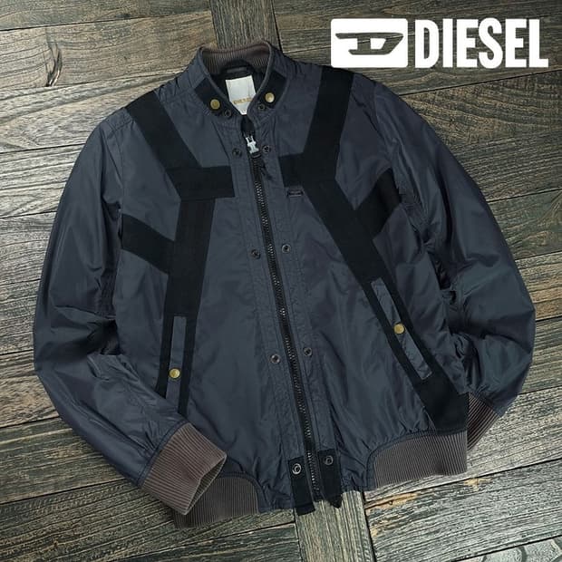 [디젤] 아카이브 Y2K 빈티지 본디지 테이핑 봄버 자켓 P01542