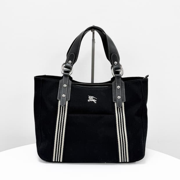 버버리 블루라벨 캔버스 토트백