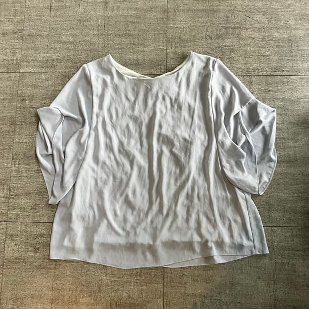 일본빈티지 달천깔페어리 공주풍 샤랄라 케이프깔 블라우스