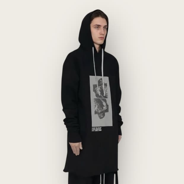 M(100)/ 릭오웬스 다크쉐도우 풀오버 후드티