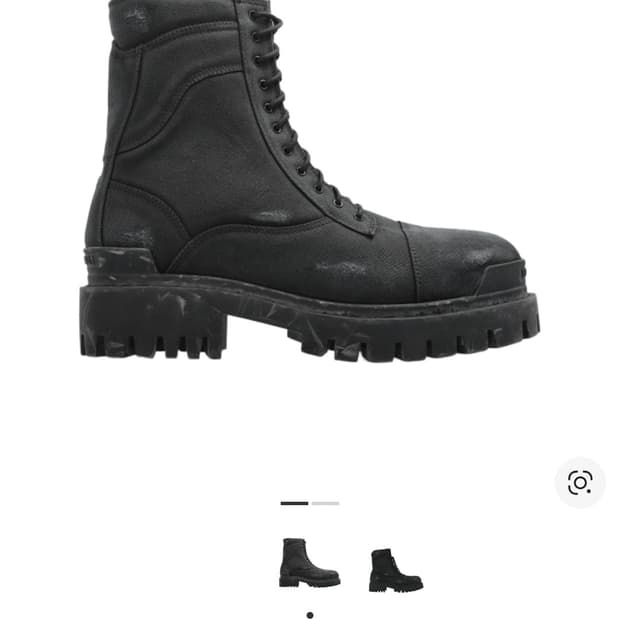 [42] 발렌시아가 컴뱃 스트라이크 부츠 블랙 새상품