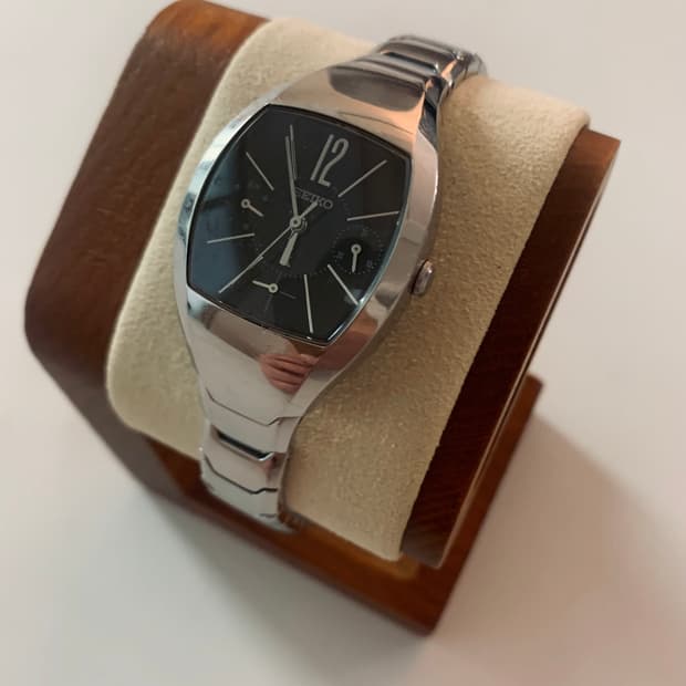 세이코 Seiko LK 쉘 실버 블랙
