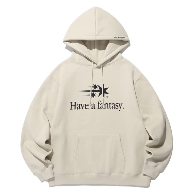 [S] 나이스고스트클럽 해브어판타지 기모 후드 후디 : 베이지